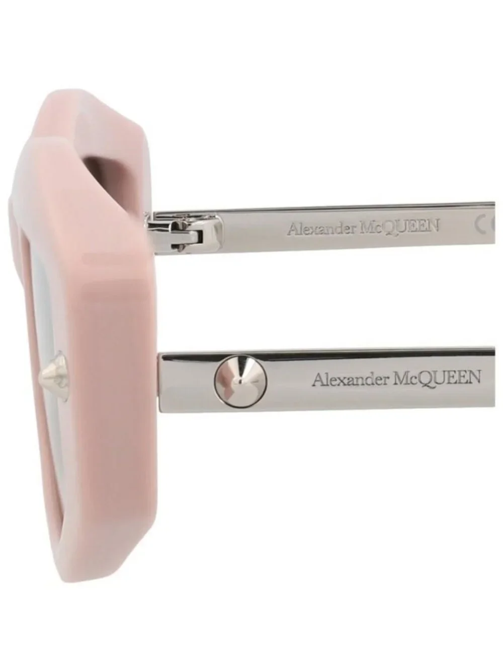 New Alexander McQueen Womens Square/Rectangle Pink Silver Grey Fashion Designer